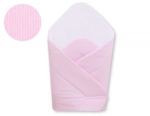 Babynest with stiffening- Hanging Hearts pink strips